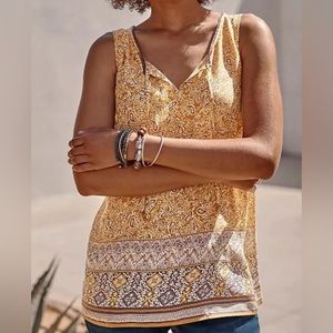 J Jill | NWT Canyon Border print top